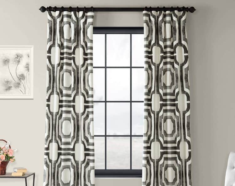 Mecca Steel Printed Cotton Curtain