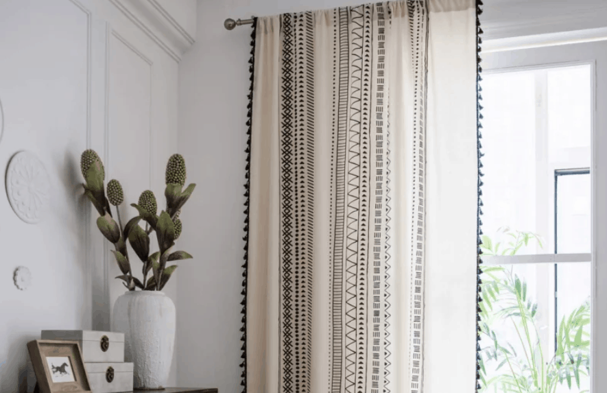 Boho Curtains with Tassels