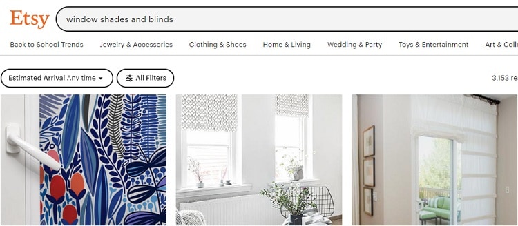 Etsy Blinds