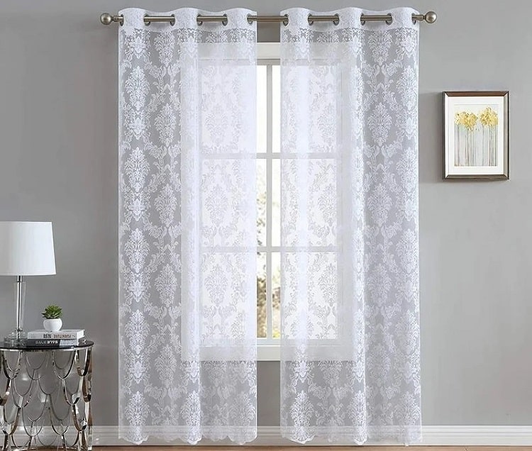 Gracewood Hollow Knitted Lace Medallion Curtains