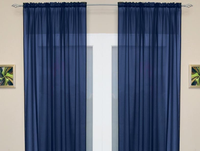 Navy Blue Sheer Curtains