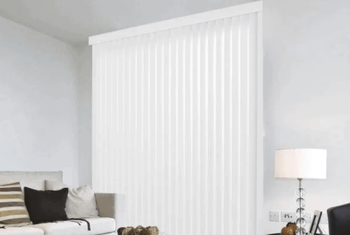 Crown White Vertical Blinds for Sliding Door or Window