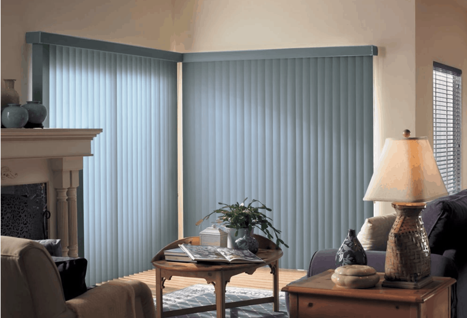 Bali Curved Vinyl Vertical Blinds