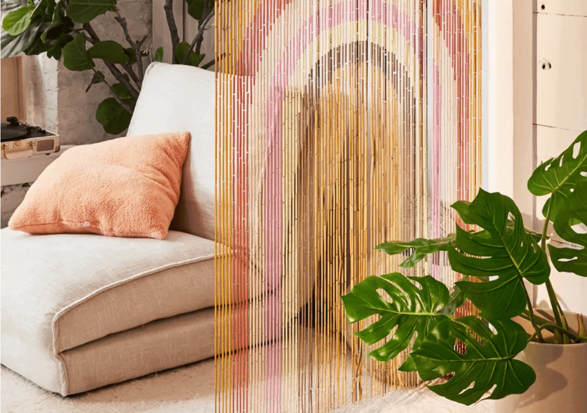 Rainbow Bamboo Beaded Curtains