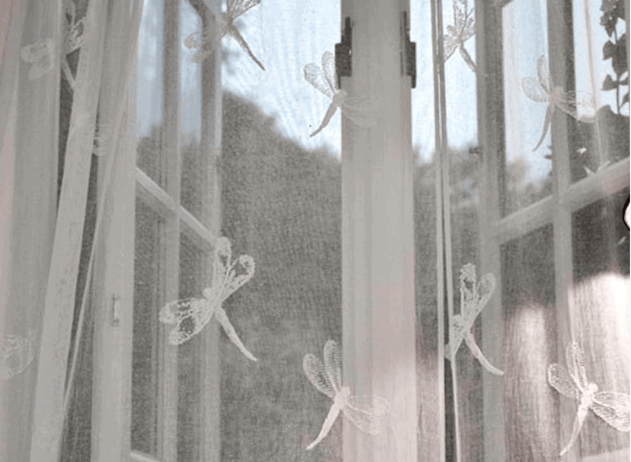 Damselfly Madras Lace Curtains