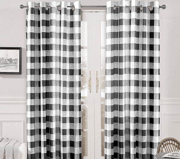 DriftAway Buffalo Check Woven Blackout Curtains