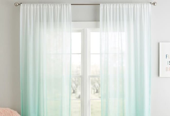 Pottery Barn Pastel Ombre Sheer Curtains