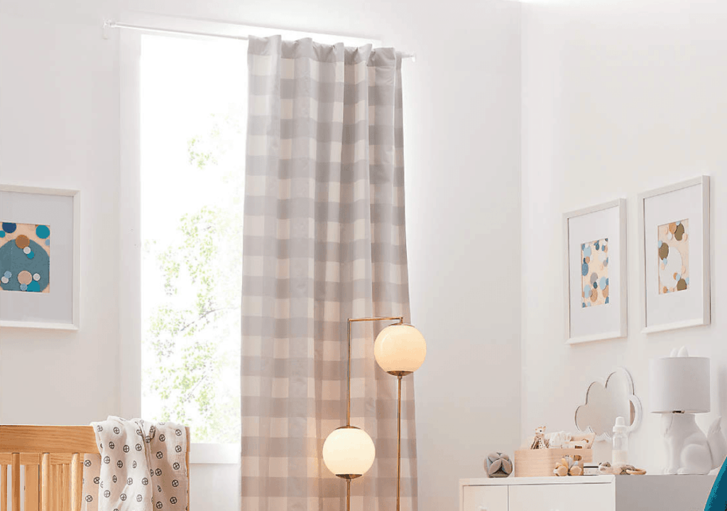 Crate & Barrel Buffalo Check Blackout Curtains