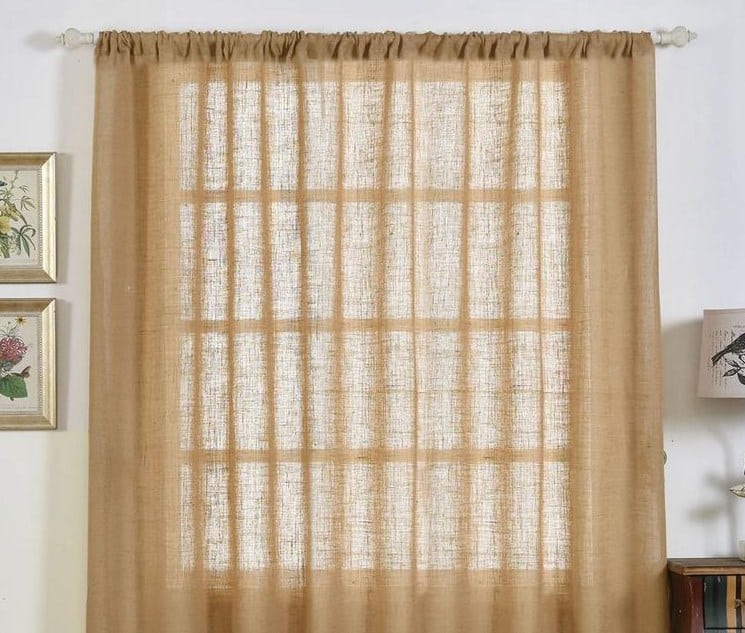 Burlap Curtains 1