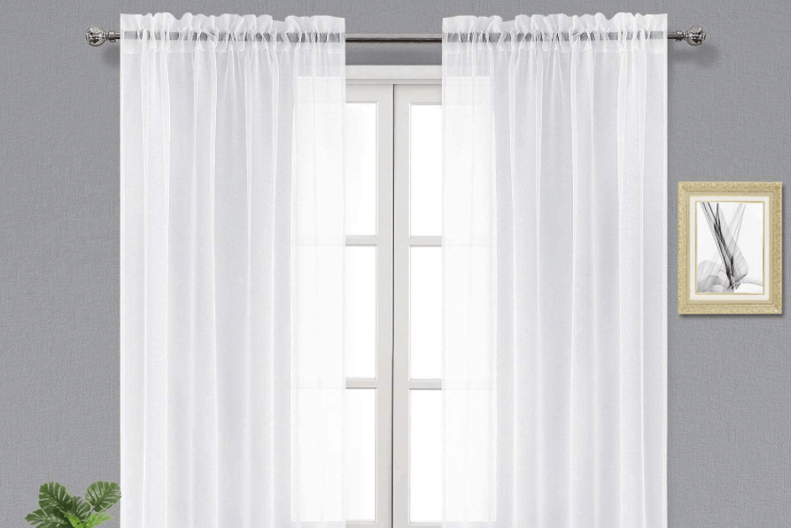 DWCN White Sheer Curtains