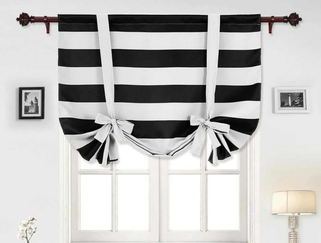 Black Tie Up Curtains