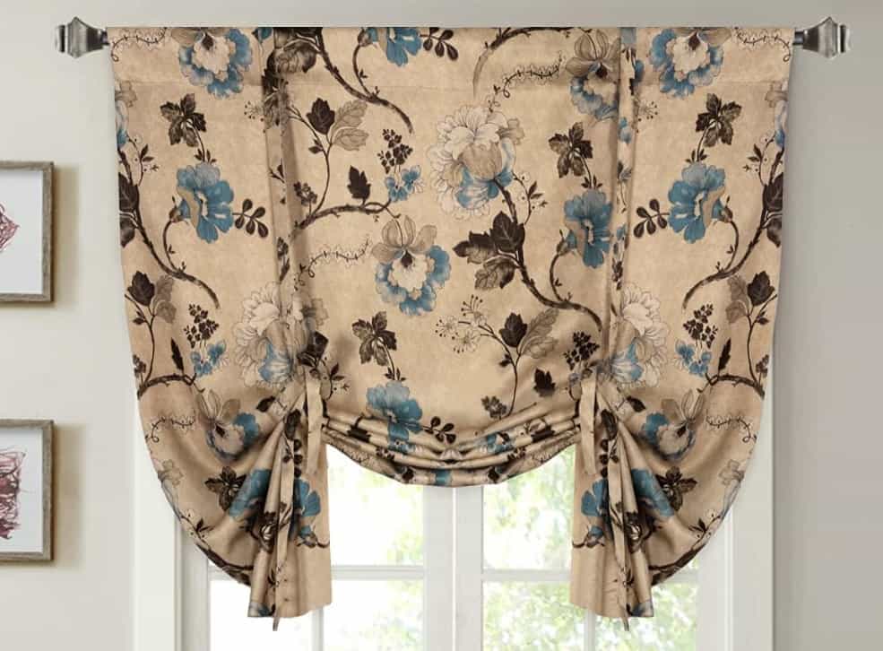 Tie up Floral Curtain